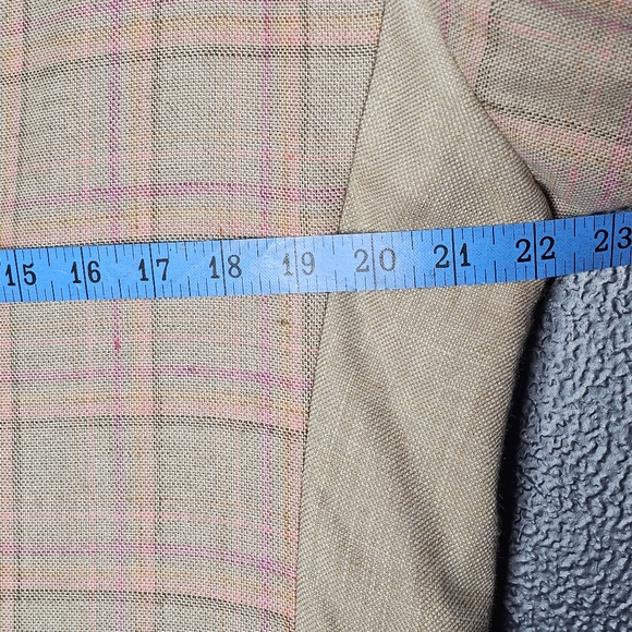 Ted Baker London Linen Silk Plaid 2 Button Spring Lovely Whistler Men Jacket 42R - Picture 9 of 11